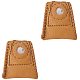 FINEFINDING 2Pack/Box Leather Coin Thimble Sheepskin Sewing Thimble with Metal Tip Finger Protector for Quilting Craft TOOL-PH0016-08-1