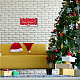 ヴィンテージメタルブリキサイン  バーの鉄の壁の装飾  レストラン  カフェパブ  長方形  クリスマステーマの模様  15x30x0.03cm AJEW-WH0227-007-5