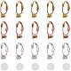 PandaHall Elite 30pcs 3 Colors Brass Clip-on Earring Converter with 30pcs Silicone Earring Pads Earring Components Non-Pierced Ear Hoops for Earring Jewelry Making Findings PH-DIY-G005-40-1
