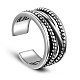SHEGRACE 925 Sterling Silver Wide Band Cuff Rings JR330A-1