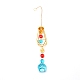 Colorful Glass Hanging Crystal Pendant Ornament HJEW-TAC0012-19-1