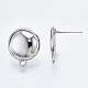 Alloy Stud Earring Findings PALLOY-T064-83P-RS-3