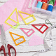 OLYCRAFT 5Pcs 5 Sizes Dog Bandana Sewing Template Set Small Reversible Triangle Sewing Quilting Acrylic Quilting Template Stencil Template Cutting Ruler for Small Dogs Cats Pets Bib Bandana Headscarfs DIY-WH0033-63A-6