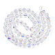Electroplate Transparent Glass Beads Strands X-EGLA-N002-34C-C03-2