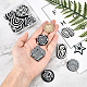 SUPERFINDINGS 20Pcs 10 Style Black and White 3D Printed Abstract Pattern Acrylic Pendants Opaque Acrylic Pendants Mix Shaped Modern Abstract Pendants for Necklace Earrings Jewelry Making SACR-FH0001-02-2