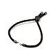 Наполовину готовые браслеты-слайдеры из скрученной миланской веревки FIND-G032-01B-3