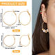BENECREAT 16Pcs 2 Size Real 18K Gold Plated Hoop Earring Findings KK-BC0011-07-2