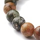 Bracelets de perles de jaspe rhyolite naturel BJEW-JB06471-4
