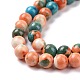 Synthetic Ocean White Jade Round Bead Strands G-M165-6mm-04-3