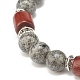 Bracelet extensible en perles de pierres précieuses mélangées naturelles pour femme ou homme BJEW-JB07732-7