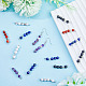 SUPERFINDINGS 30Pcs 5 Styles Natural Mixed Gemstone Pendants Crystal Stone Round Charms Stone Pendants with Alloy Heart for DIY Jewelry Making Necklace Bracelet FIND-FH0005-66-4