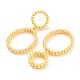 Rack Plating Brass Ring Dangle Stud Earrings EJEW-A028-48G-2