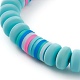 Braccialetti elasticizzati fatti a mano con perline di argilla polimerica per bambini BJEW-JB05919-3