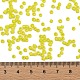 TOHOラウンドシードビーズ  日本製シードビーズ  （402f）黄色の不透明なレインボーマット  8/0  3mm  穴：1mm  約10000個/ポンド SEED-TR08-0402F-4