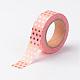 DIYスクラップブック装飾紙テープ  マスキングテープ  水玉模様で  ピンク  15mm  約10m /ロール DIY-L002-08-2
