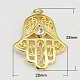 Brass Pendants KK-E222-28x20x4-G-LF-1