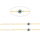 Handgefertigte Perlenkette aus Messing CHC-I031-06G-2