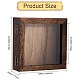 Квадратный деревянный витринный шкаф для насекомых с белой циновкой из пеноматериала eva внутри CON-WH0086-103B-2