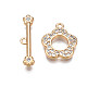 Brass Micro Pave Clear Cubic Zirconia Toggle Clasps KK-Q278-013-NF-3