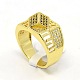 Personalized Brass Micro Pave Czech Rhinestone Wide Band Rings for Men RJEW-L011-18mm-19G-2