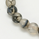 Chapelets de perles en agate grise naturelle G-G390-8mm-07-1