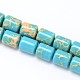 Synthetic Turquoise Column Beads Strands G-N0140-11-8x10mm-1