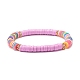 Handmade Polymer Clay Heishi Beads Stretch Bracelets Set BJEW-JB07516-5