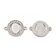 Alloy Cabochon Connector Settings with Crystal Rhinestone FIND-H039-03P-1