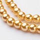 Perle de verre ronde perles en vrac pour collier de bijoux fabrication artisanale X-HY-8D-B62-2