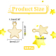 UNICRAFTALE 50pcs Golden Star Shape Pendants 304 Stainless Steel Charms 1.2mm Small Hole Pendant Metal Material Charm for DIY Bracelet Necklace Jewelry Making Craft 10x8x1mm STAS-UN0001-54G-4