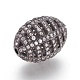 Perles de zircone cubique micro pave en Laiton ZIRC-F090-02-B-3