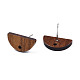 Fornituras de aretes de madera de nogal MAK-N032-012-3