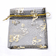 Bolsas de regalo de organza con estampado de oro y mariposa. OP-L006B-02-2