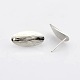 Oval Iron Tags Stud Earring Findings IFIN-N3279-01P-2