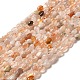 Chapelets de perles en agate naturelle de fleurs de cerisier G-I351-A07-1
