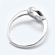 Componentes del anillo de dedo de plata de ley 925 ajustables STER-F045-09-3
