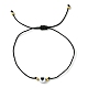 Set di 2 braccialetto con perline intrecciate con cuore acrilico e semi di vetro in 2 colori BJEW-JB09801-3