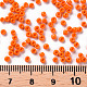 12/0 ガラスシードビーズ  不透明な色の種  DIYジュエリー作成用の小さなクラフトビーズ  ラウンド  丸い穴  ダークオレンジ  12/0  2mm  穴：1mm  約3333個/50g  50 G /袋  18袋/2ポンド SEED-US0003-2mm-50-3