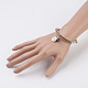 Natural Gemstone Bead Charm Bracelets BJEW-JB03587-5
