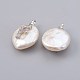 Natural Cultured Freshwater Pearl Pendants PEAR-F008-30P-F-2