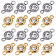 SUNNYCLUE 24Pcs 2 Colors 304 Stainless Steel Crystal Rhinestone Connector Charms STAS-SC0006-37-1