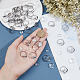 SUNNYCLUE 40Sets 80Pcs Cabochon Ring Blanks Glass Cabochons Ring Base Stainless Steel Rings Bezel Flat Round Tray Adjustable Finger Rings Findings for Women DIY Silver Color Ring Making kits Supplies DIY-SC0019-90-3