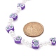 Lindo collar de perlas de arcilla polimérica y plástico abs y pulsera elástica SJEW-JS01267-9