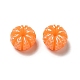不透明樹脂模造食品デコデンカボション  オレンジ色  オレンジ  12.5x10mm RESI-B015-06-2