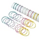 30 braccialetto con cordino intrecciato in poliestere cerato regolabile in 5 colori BJEW-FZ00016-1