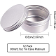 BENECREAT 12 Pcs 80ml Aluminum Tin Jars CON-BC0005-18B-2
