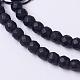 Synthetic Black Stone Beads Strands G-C059-4mm-1-3