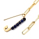 Natural Lapis Lazuli Pendant Necklaces NJEW-JN03013-02-3