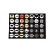 DIY Scrapbooking Bottle Caps Non-Adhesive Paper Picture Stickers Collage Sheets for Clear Flat Round Glass Tile Cabochon Pendants AJEW-L028-10-1