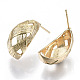 Brass Half Hoop Earrings KK-N232-110G-NF-2